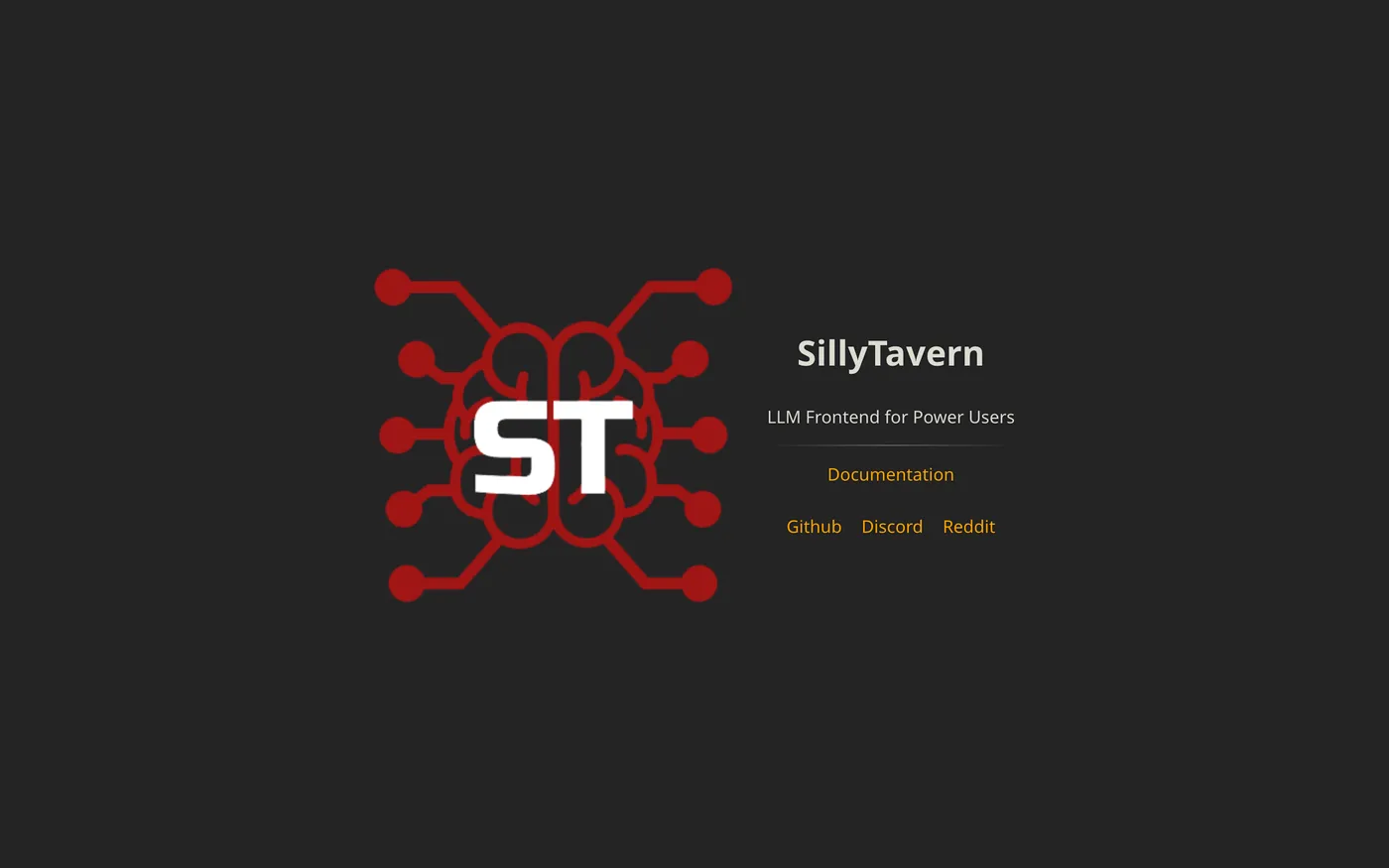 SillyTavern homepage describing itself as an LLM frontend for power users, captured July 19, 2026