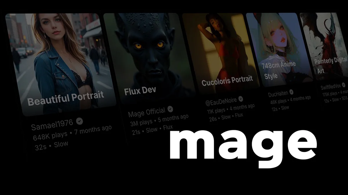 Mage.space Stable Diffusion generator banner